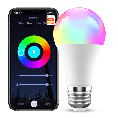 Tuya Bulb 10W E27 WiFi Light Bulb LED 1000LM RGB Lamp App Work With Alexa Google Home Dimmable Timer 110v 220v