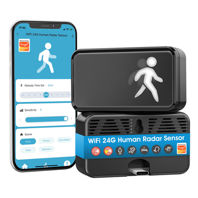 Buy WiFi Human Presence 24G Radar MmWave  Detection Tuya APP Smart Home With Breathing Light Motion Sensor Millimeter Wave Radar Body   Detector online manufacture