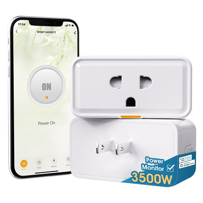 Buy Tuya Smart Plug 16A WiFi Socket with Timing Power Monitor and Alexa Google Home Smart Life Integration for Smart Home Automation online manufacture