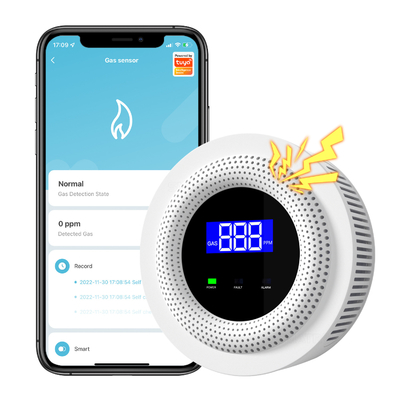 Good price Tuya Wifi Smart Gas Sensor Household Kitchen App Alarm Detector Leakage USB Powered Safety Smart Home online