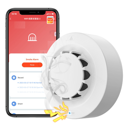 Good price Tuya WiFi Smart Smoke Alarms Detector Fire Protection 90db Smokehouse Combination Fire Alarm Home Security System online