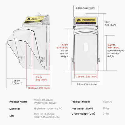 Good price SMATRUL Video Door bell Rain Waterproof Cover Outdoor Rotatable design Anti theft reminder Compatible With Door Access Video Doorbell online